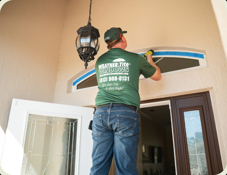 Sliding glass doors installed in a Florida home