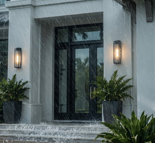 Impact rated sliding glass doors in a Florida home